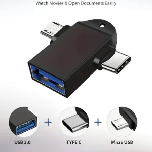 128gb Pendrive V220w 2in1 Otg Free 128 Gb Pen Drive Compatible With Mobile, Desktop Computer, Tablet, Television Usb 2.0 Metal