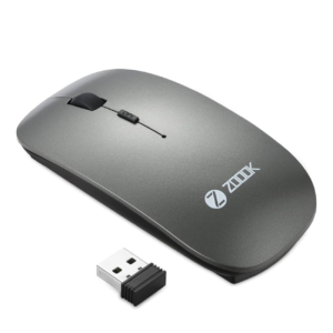 Blanc Slim Wireless Mouse with Rechargeable Battery, BT + 2.4GHz, 4 Buttons, 800/1200/1600 DPI, Silent Operation, Multicolor LED Lights Visit the ZEBRONICS Store